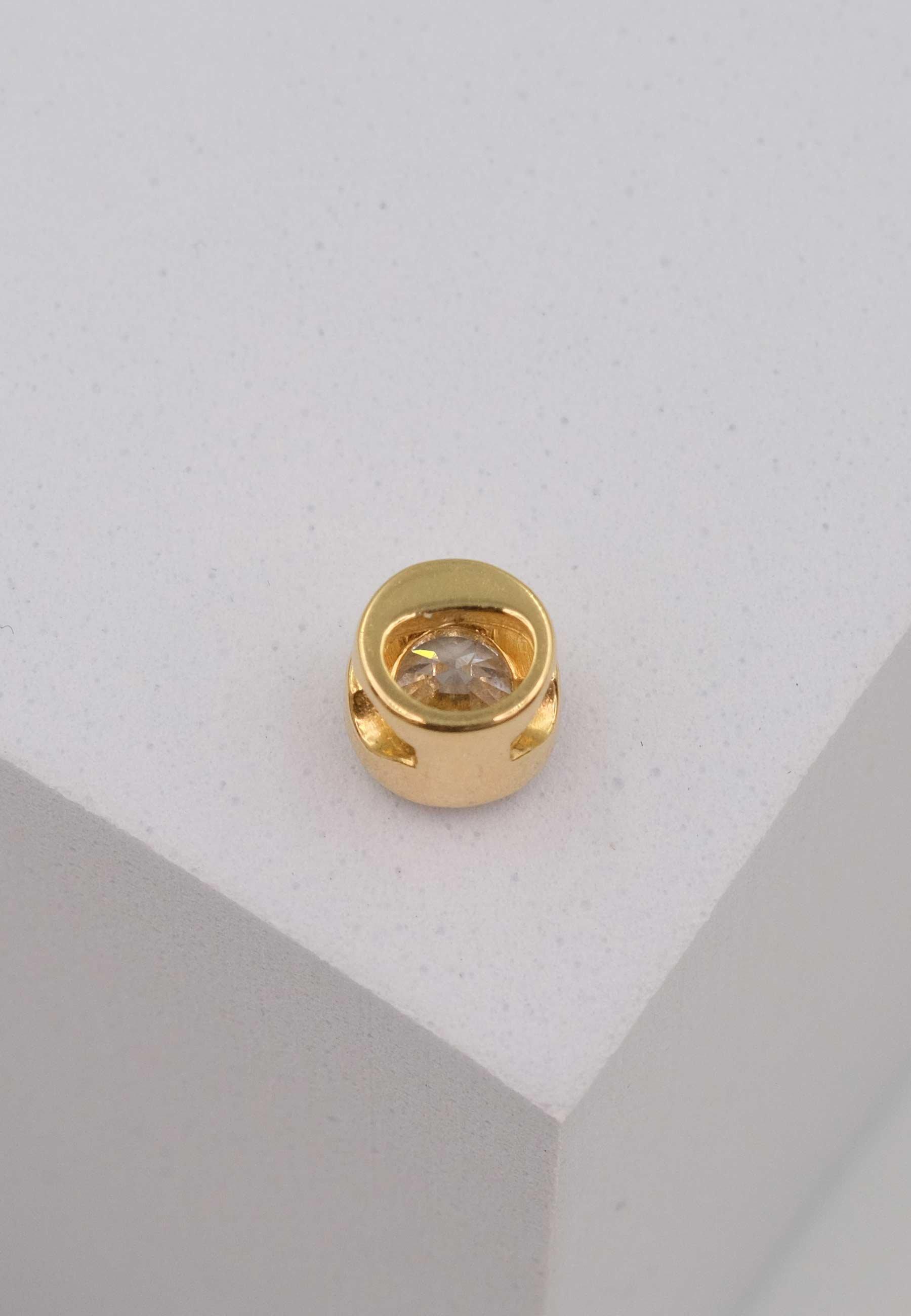 MUAU Schmuck  Solitär Anhänger Zargenfassung Gelbgold 750 Diamant 0.50ct. 7x7mm 