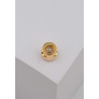 MUAU Schmuck  Solitär Anhänger Zargenfassung Gelbgold 750 Diamant 0.50ct. 7x7mm 