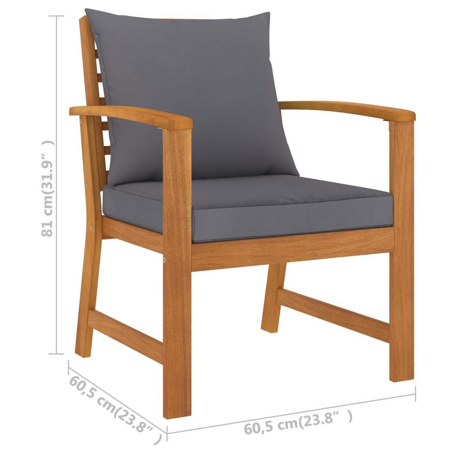 VidaXL Ensemble de salon de jardin bois d'acacia  