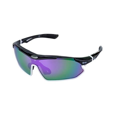 YEAZ  SUNRAY Sport-Sonnenbrille schwarz/weiß/lila 