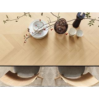 Beliani Table de repas en MDF Traditionnel IVORIE  