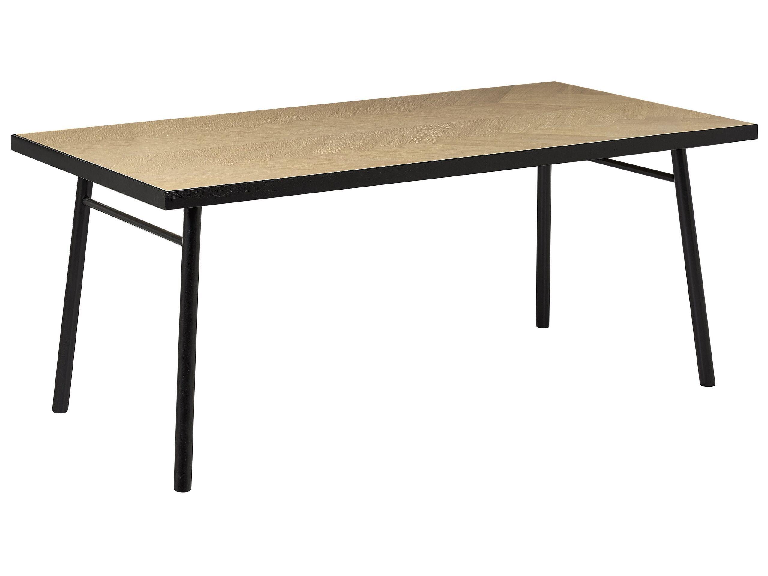 Beliani Table de repas en MDF Traditionnel IVORIE  