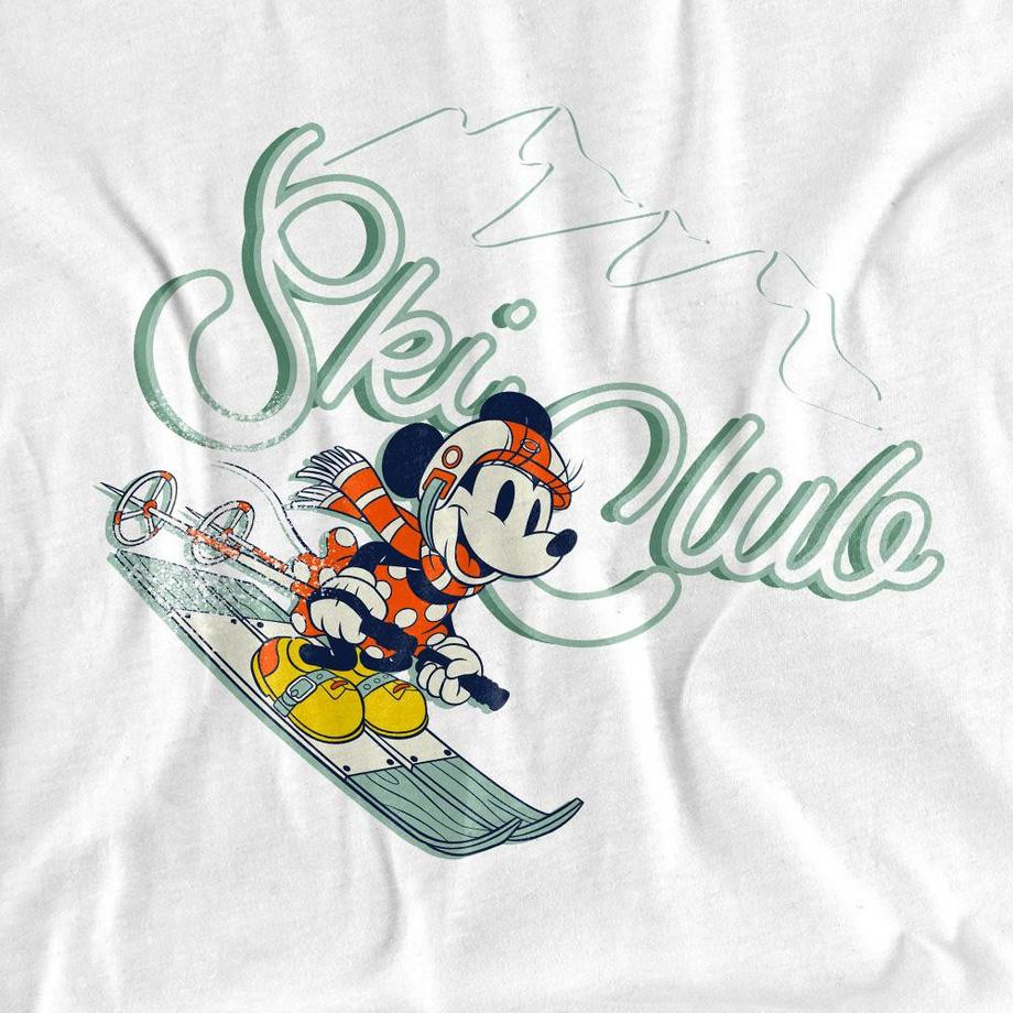 Disney Ski Club T-Shirt Imprimé Manches Longues  