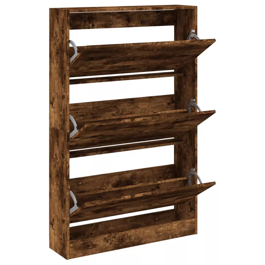 VidaXL - Armoire à chaussures bois d'ingénierie, One Size, Marron