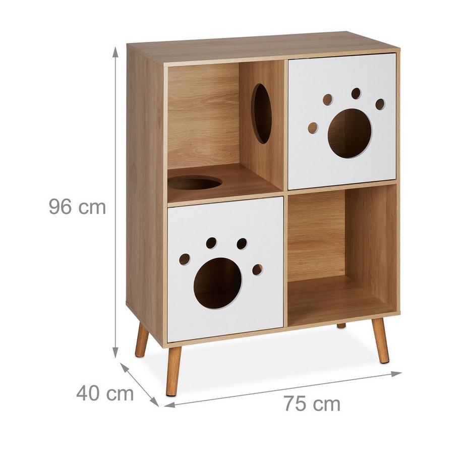 B2X  Armoire pour chat à 4 compartiments 
