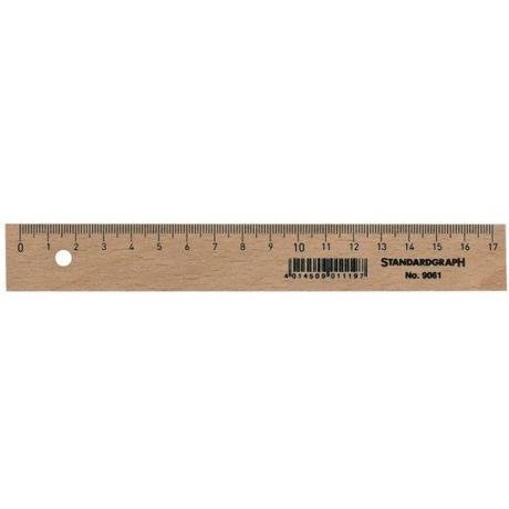 DUX  DUX Holzlineal 17cm 9061 unlackiert 