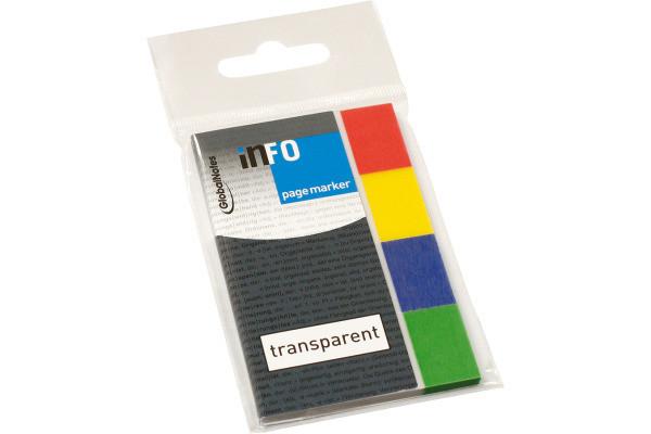 INFO INFO Page Marker im Umschlag 5670-00 transp. 20x50mm, 4x40 Blatt  