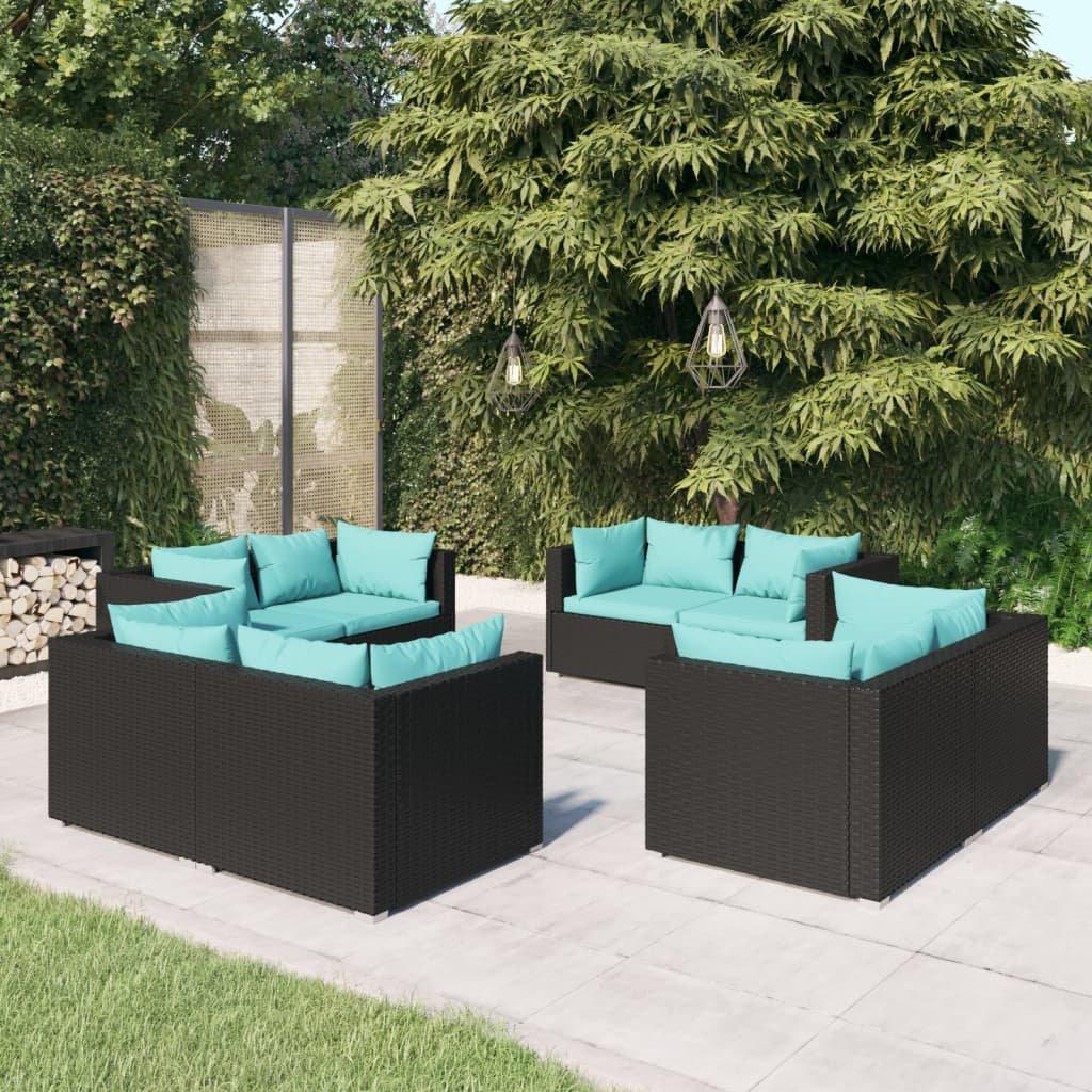 VidaXL set salotto da giardino Polirattan  