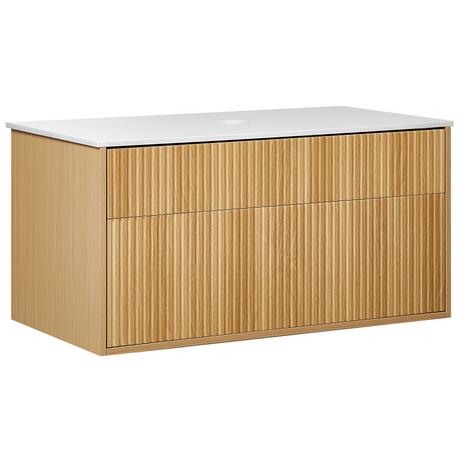 Beliani Wandmontierter Waschtischunterschrank aus MDF-Platte Boho BEXTI  