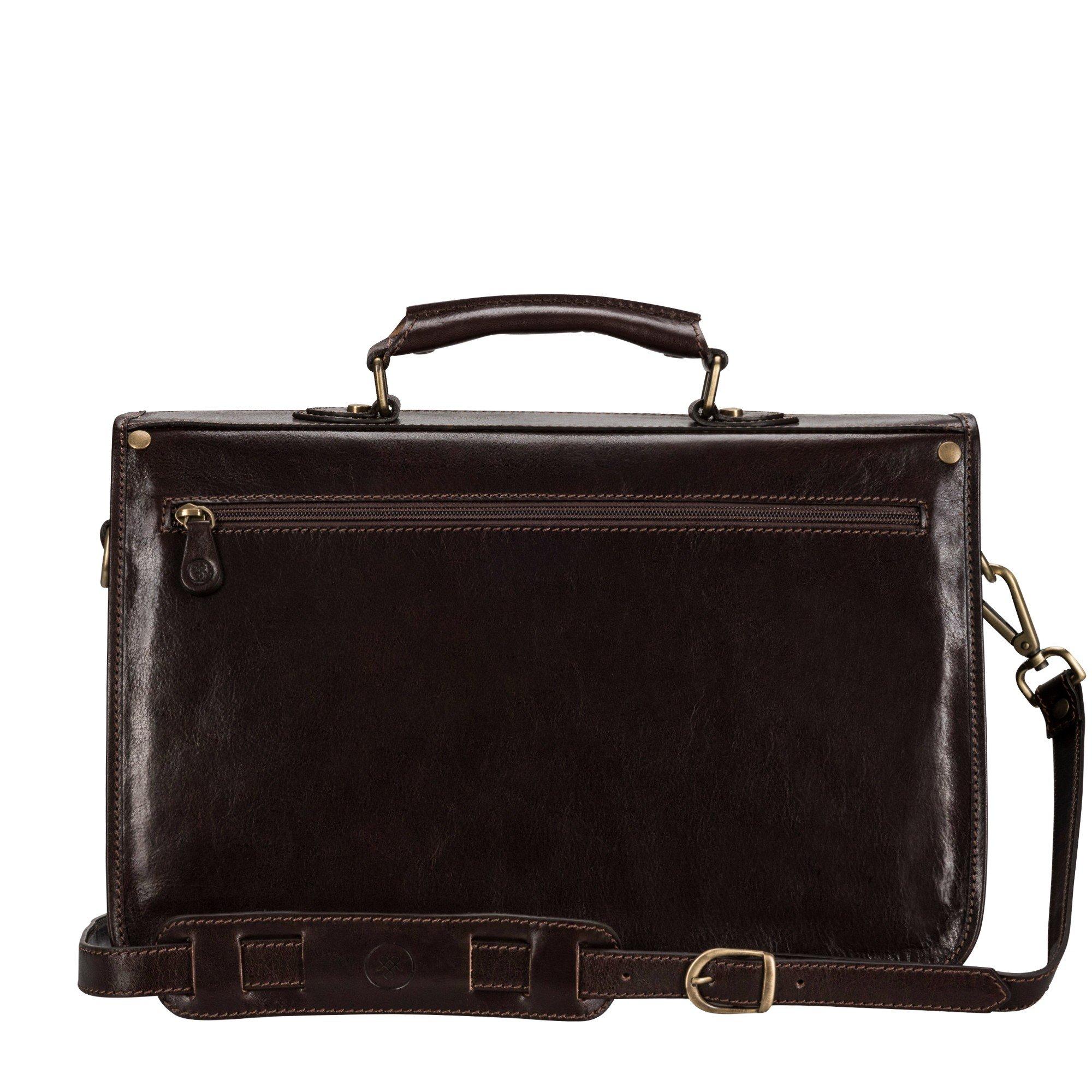 Maxwell Scott  Jesolo3 - Leder Satchel mit 3 Innenfächern 