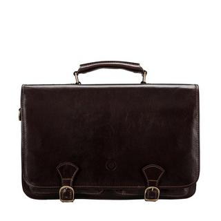 Maxwell Scott  Jesolo3 - Leder Satchel mit 3 Innenfächern 