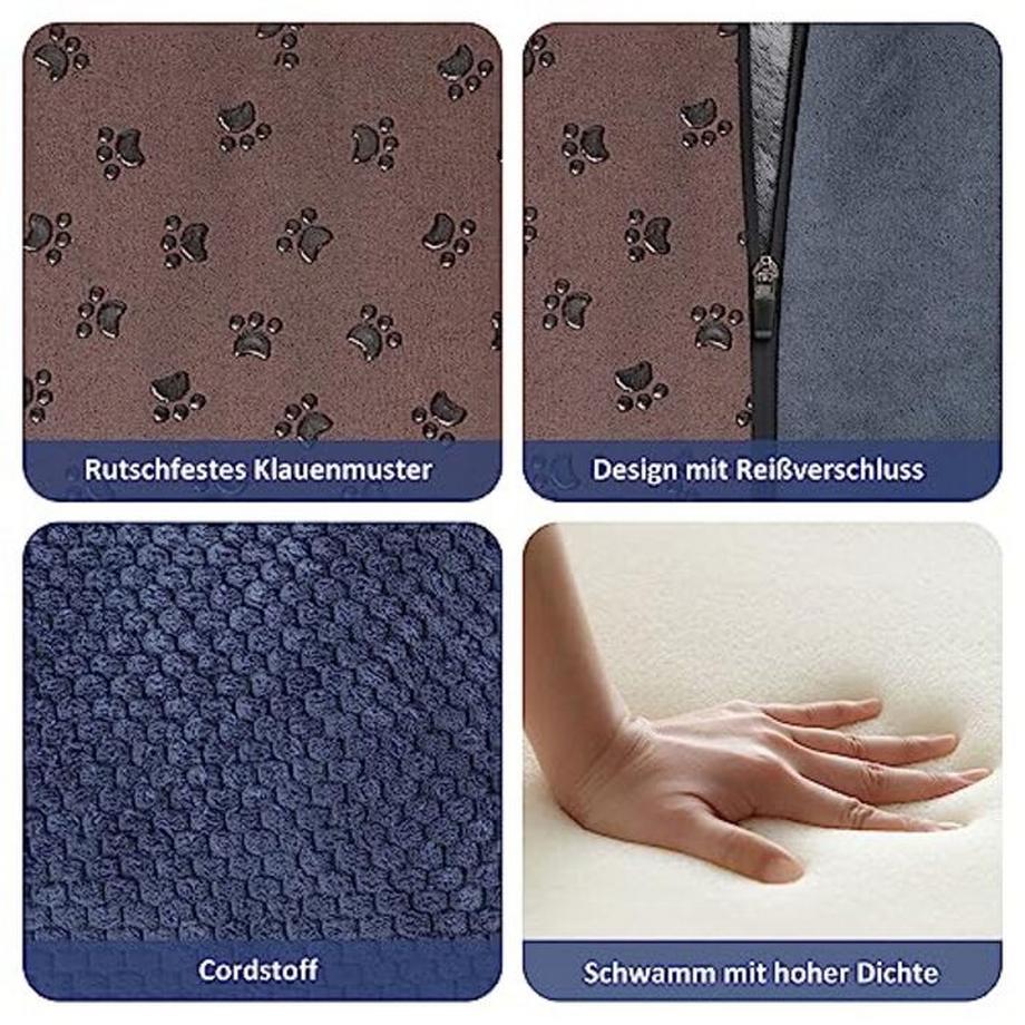 Alopini  Escalier imperméable pour chien de petite taille, 2 marches, escalier pour chat, portable, amovible, en éponge haute densité, rampe pour canapé-lit, lavable 