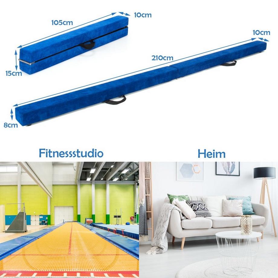 Northix  Trave di equilibrio pieghevole per ginnastica 