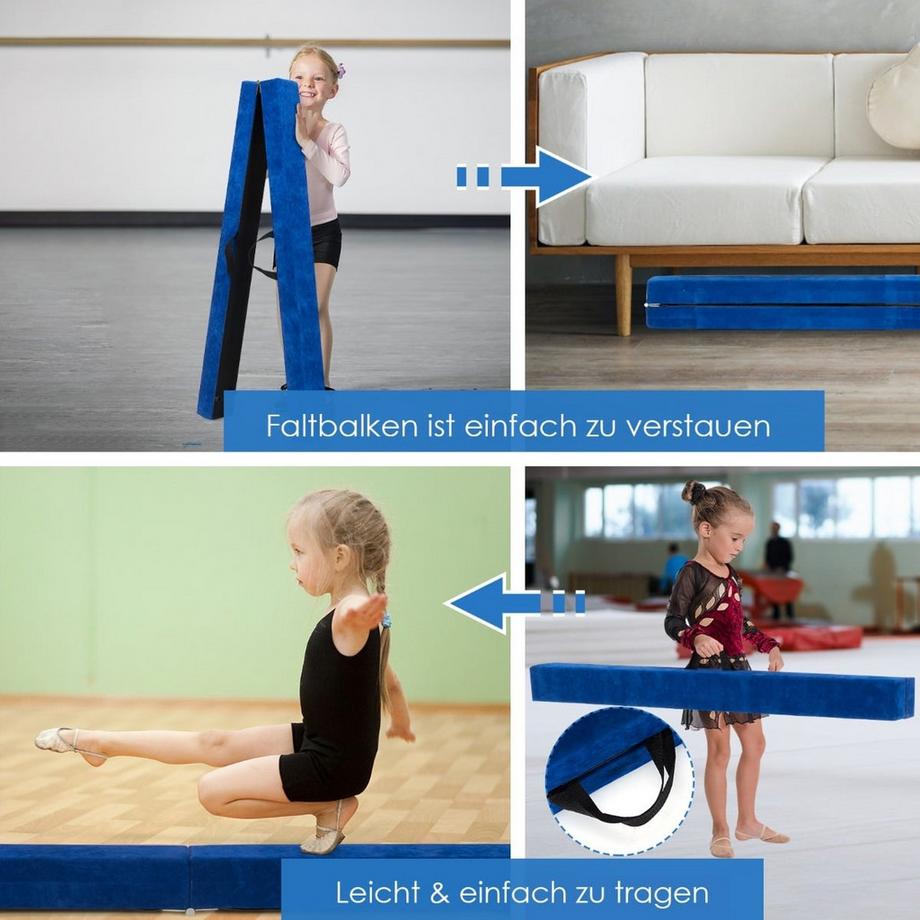 Northix  Trave di equilibrio pieghevole per ginnastica 