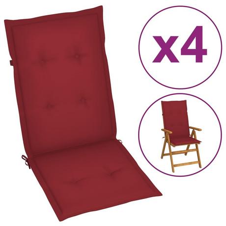 VidaXL Coussins de chaise de jardin 4 pcs 120x50x3 cm  