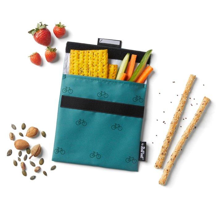 Roll'eat  Roll'eat Snack’n’Go Icons Bike Sac repas Polyuréthane thermoplastique (TPU), Polyester Noir, Turquoise 