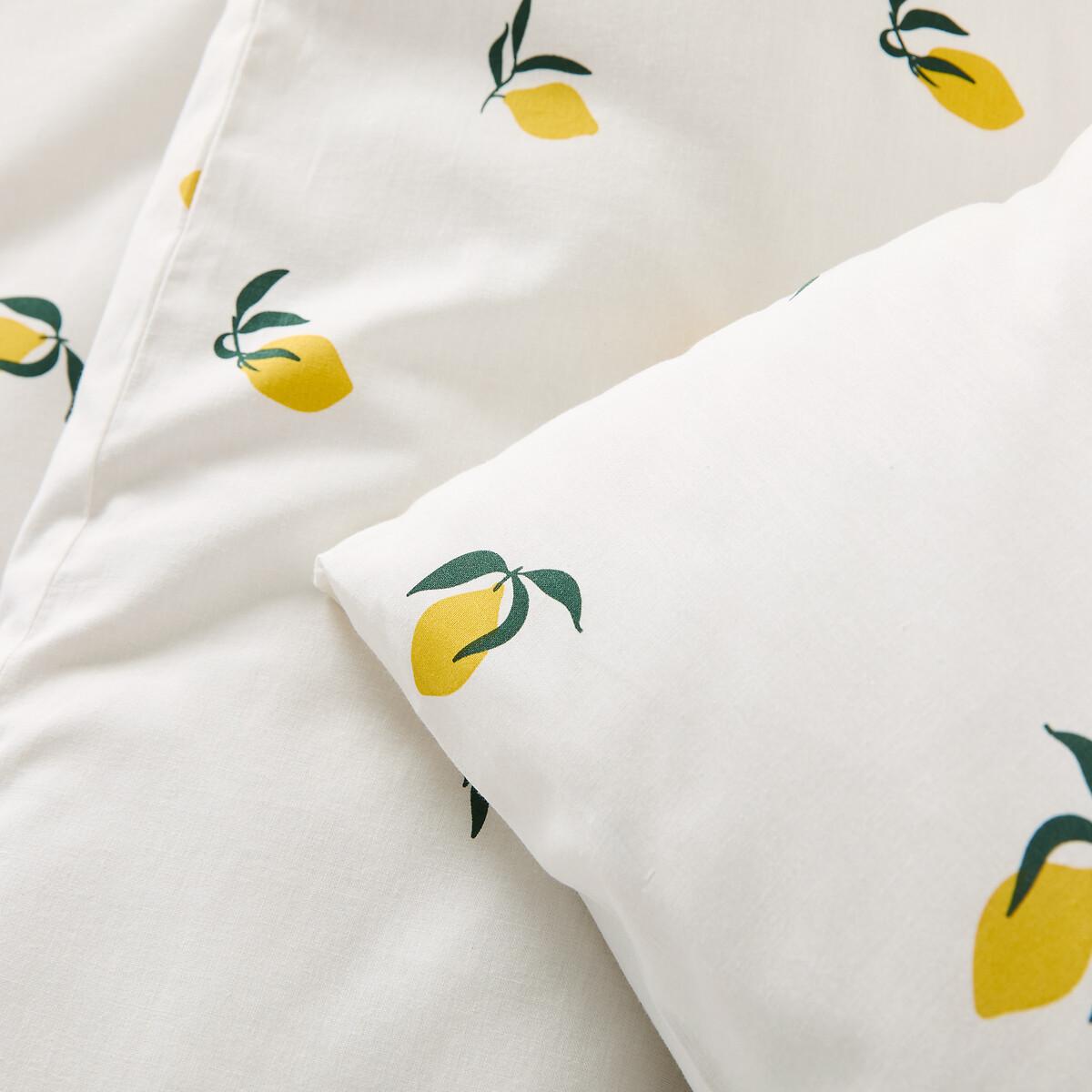La Redoute Intérieurs Set Copripiumino Citron 50% Cotone Riciclato  