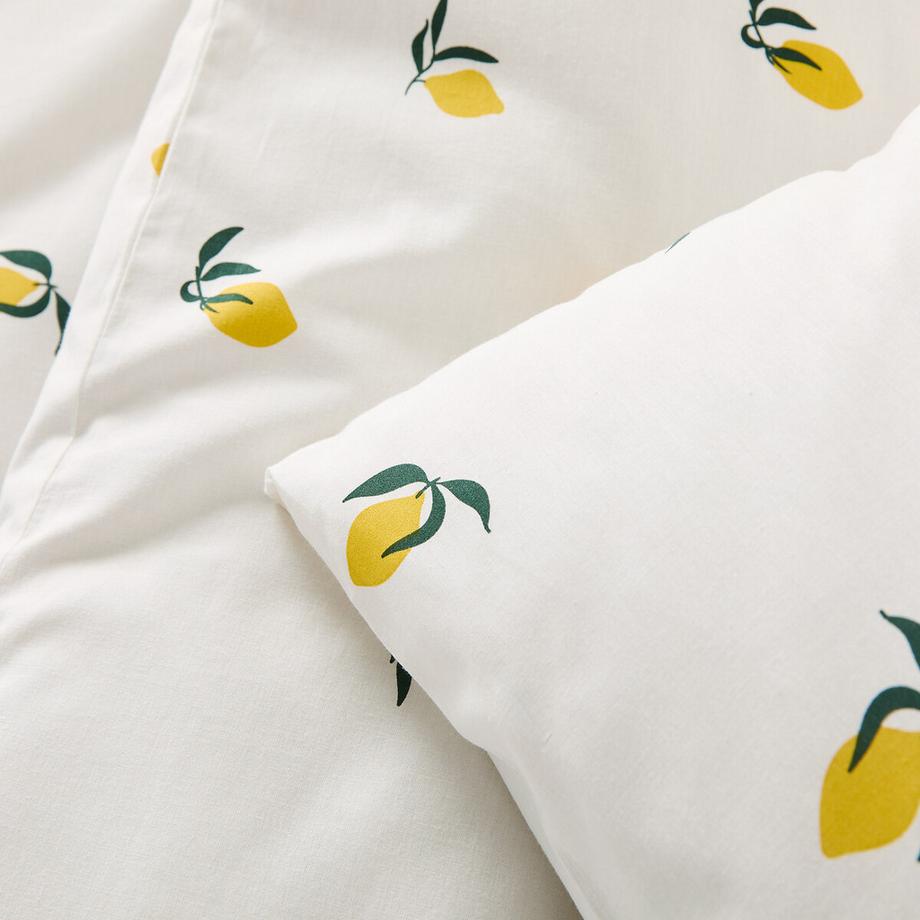 La Redoute Intérieurs Set Copripiumino Citron 50% Cotone Riciclato  