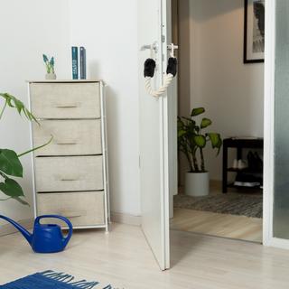 Northix Set di 2 fermaporta in corda neri  