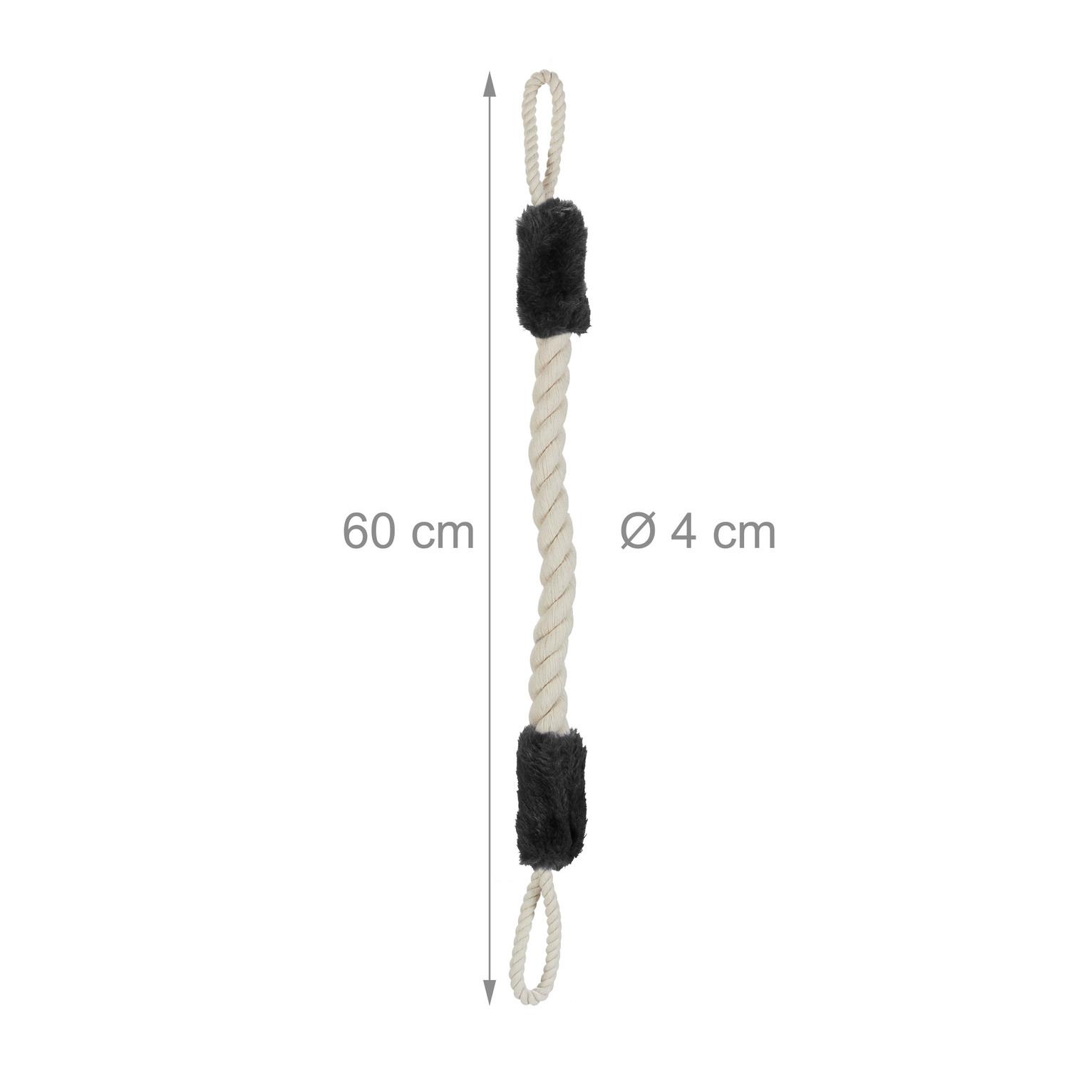 Northix Set di 2 fermaporta in corda neri  