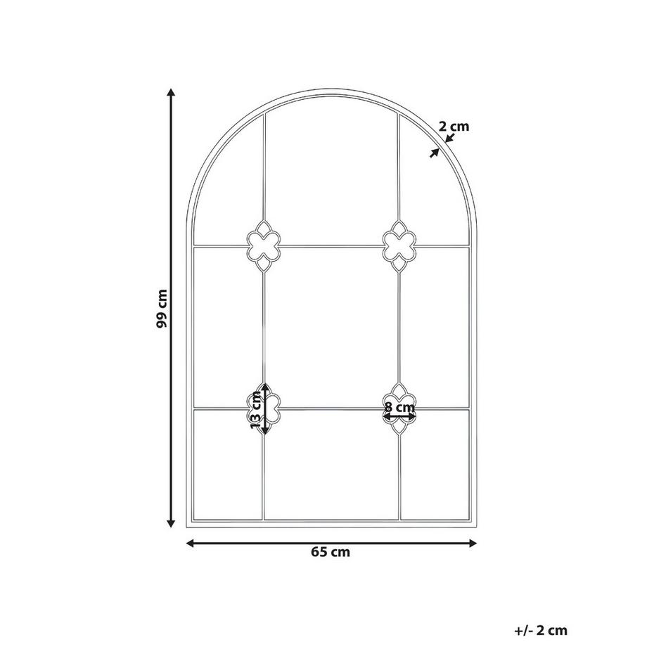 Beliani Miroir en Métal Traditionnel THULAY  