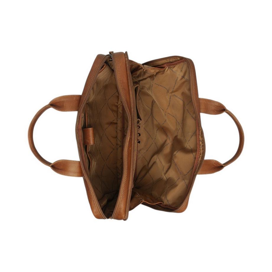 Chesterfield Frazer Sacoche pour ordinateur portable en cuir cognac  