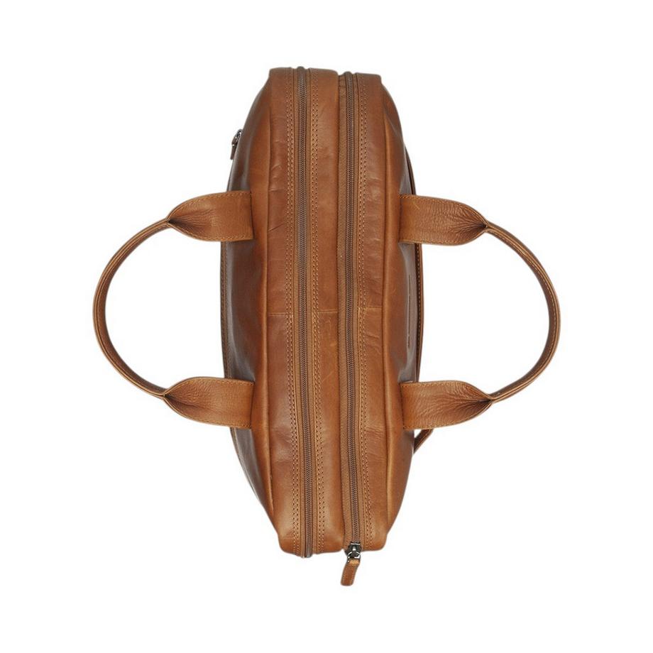 Chesterfield Frazer Sacoche pour ordinateur portable en cuir cognac  