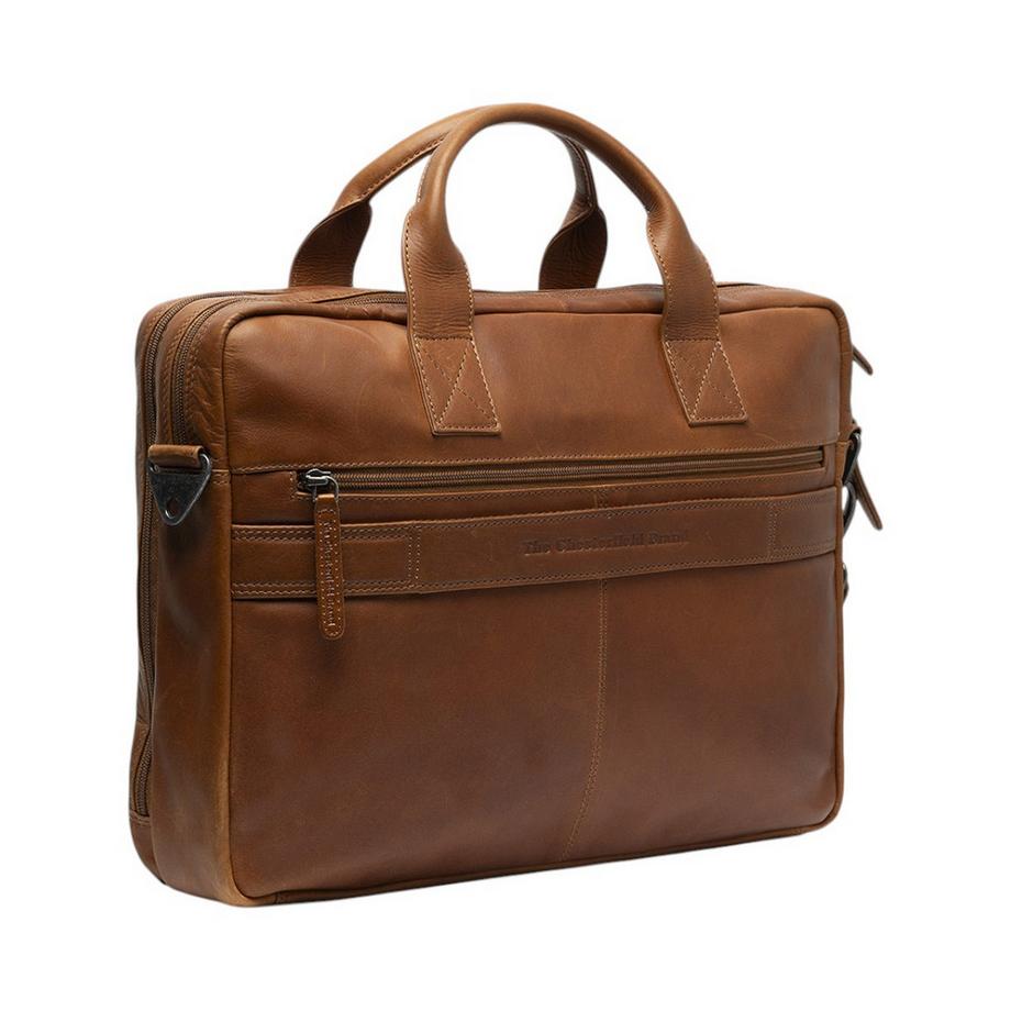 Chesterfield Frazer Sacoche pour ordinateur portable en cuir cognac  