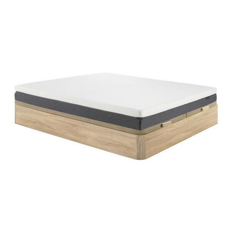 Ysmée Ensemble 180 x 200 cm sommier coffre naturel clair + matelas mousse HD 7 zones et accueil mémoire de forme déhoussable ép.20cm - KELIH de YSMÉE  