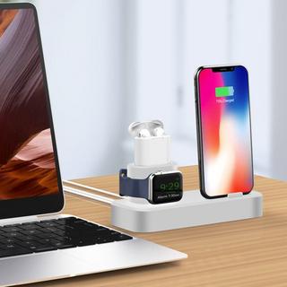 Avizar  3-in-1 Schreibtischständer für iPhone, Apple Watch und AirPods Ladegeräte 