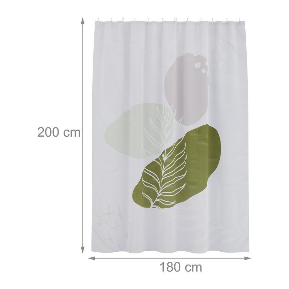 Northix Rideau de douche 180x200 cm avec motif  