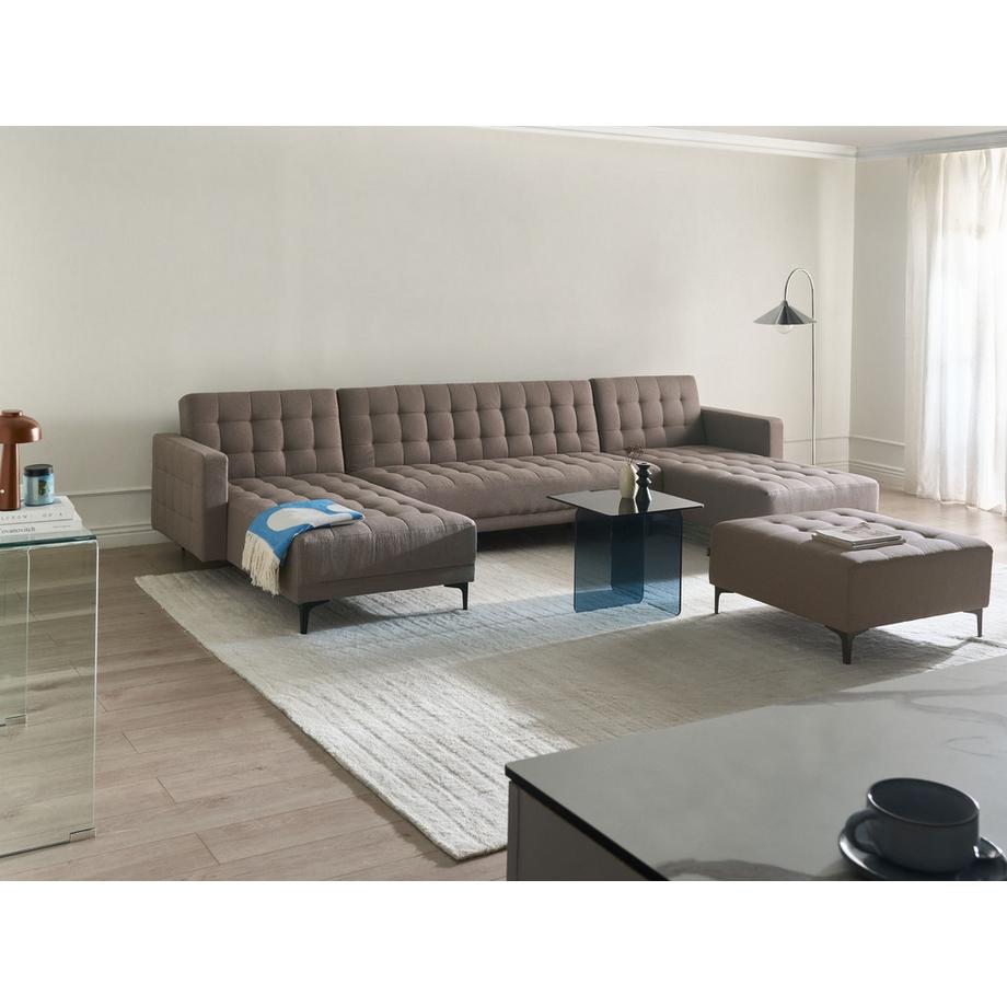 Beliani Canapé en forme de U en Tissu  ABERDEEN  