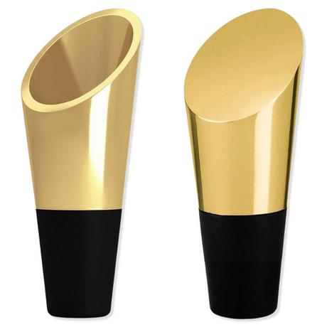 Uberstar Weinausgiesser & Weinstopper 2er Set Gold  