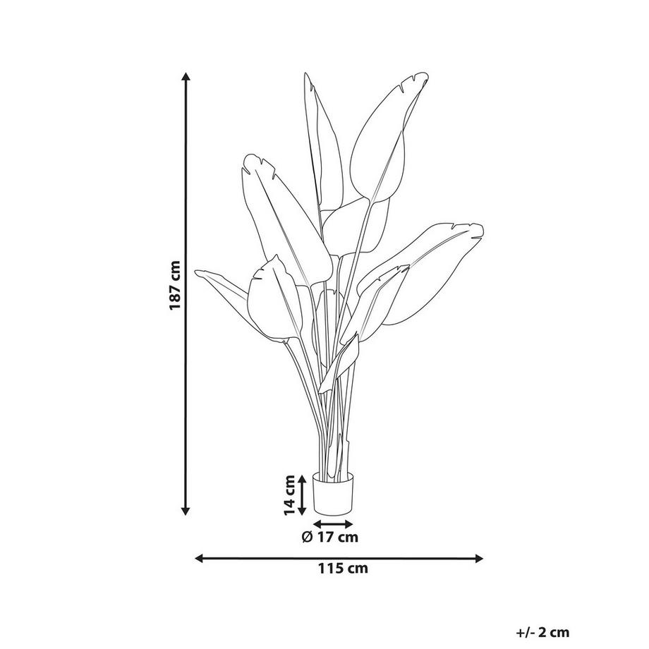 Beliani Pianta artificiale en Materiale sintetico BANANA TREE  