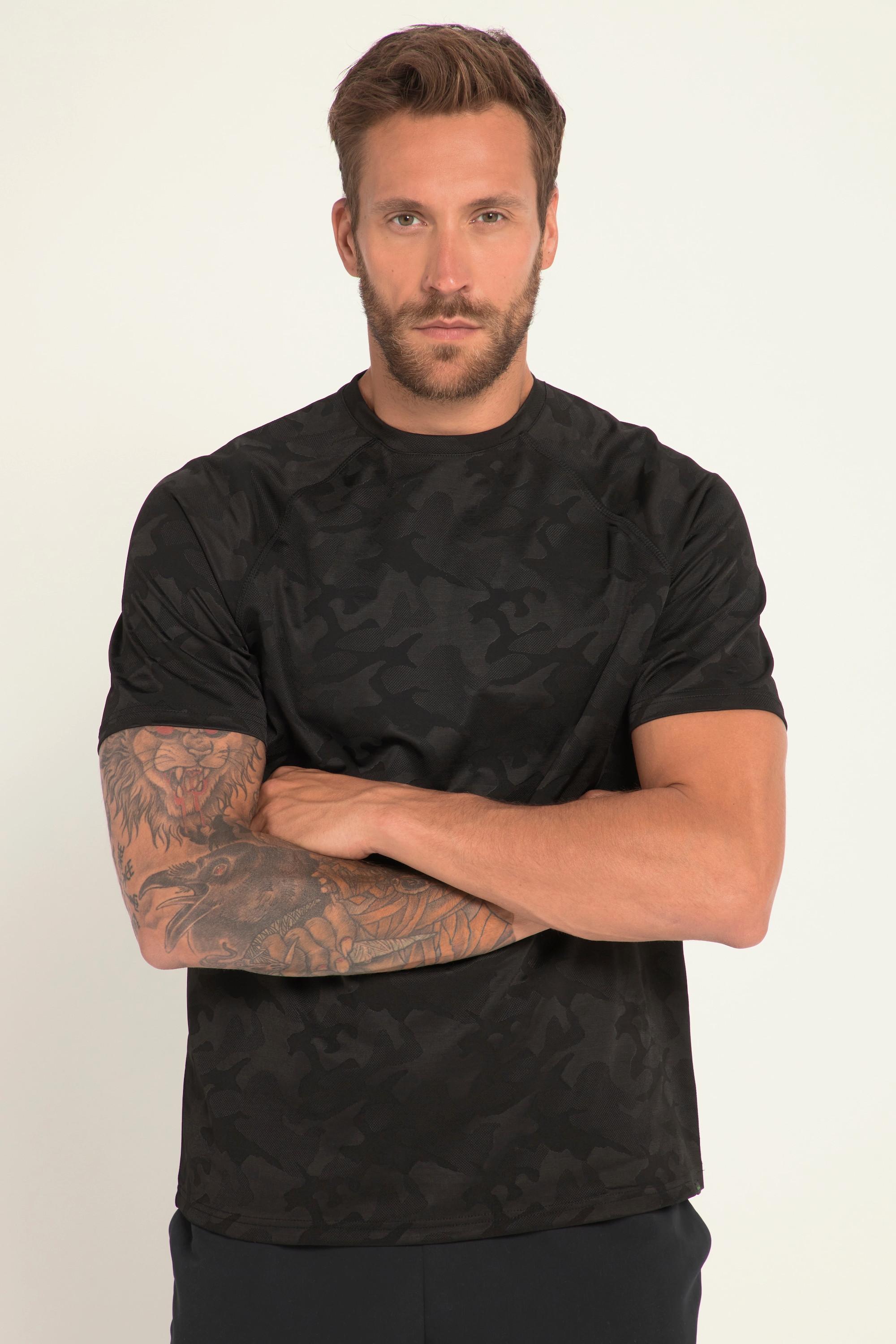 JP1880  T-shirt collection Fitness, imprimé camouflage et manches courtes 