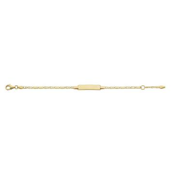 ID-Bracelet Fantasie Gelbgold 585, 2mm, 14cm