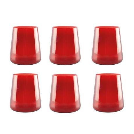 Aulica  VERRES A EAU ROUGE - LOT DE 6 