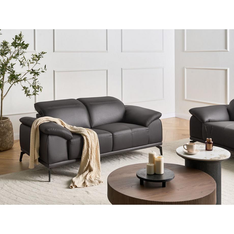 Beliani Canapé 2 places en Cuir écologique vegan Moderne VEJEN  