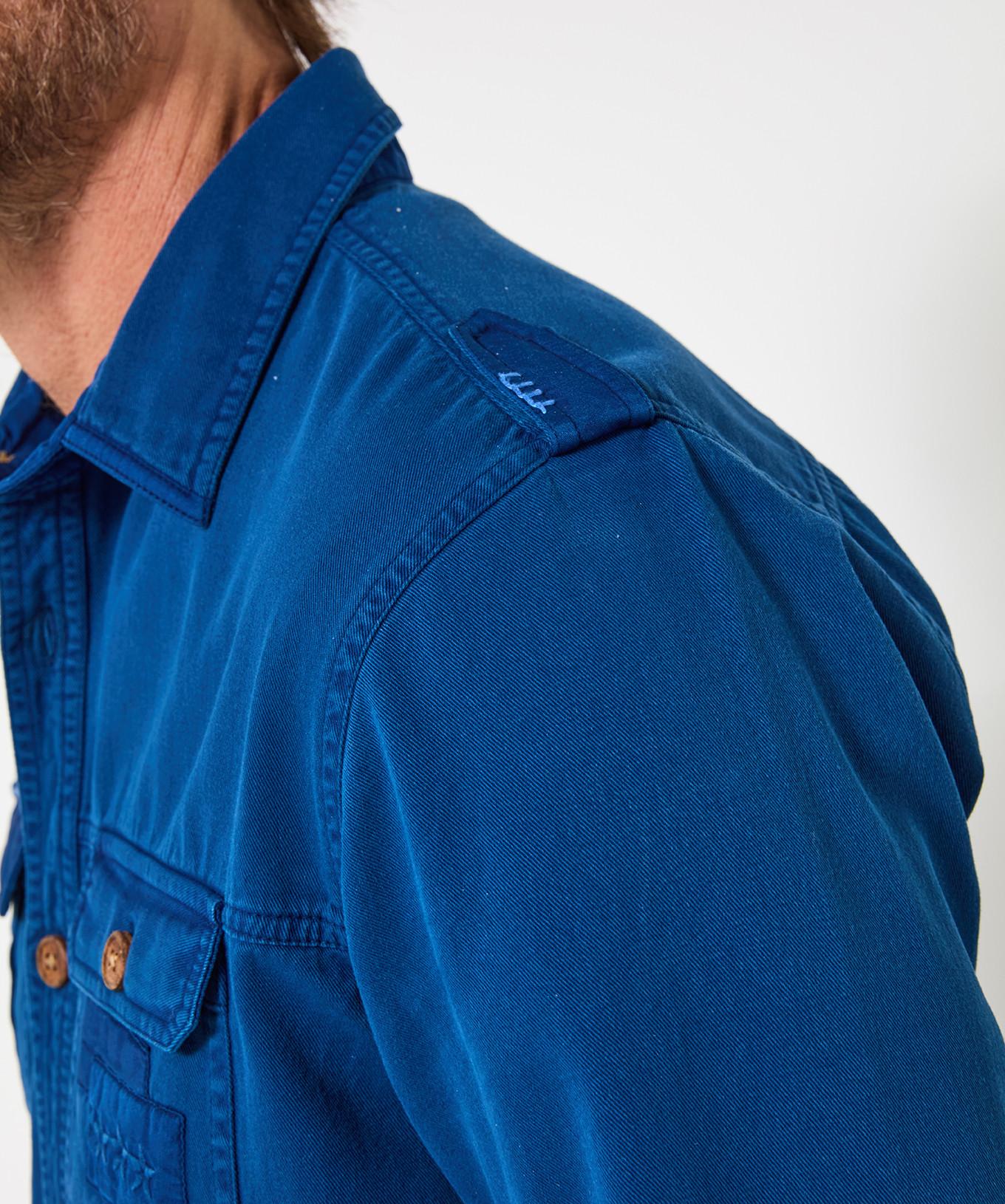 Joe Browns Blaues Hemd mit Stickdetails  