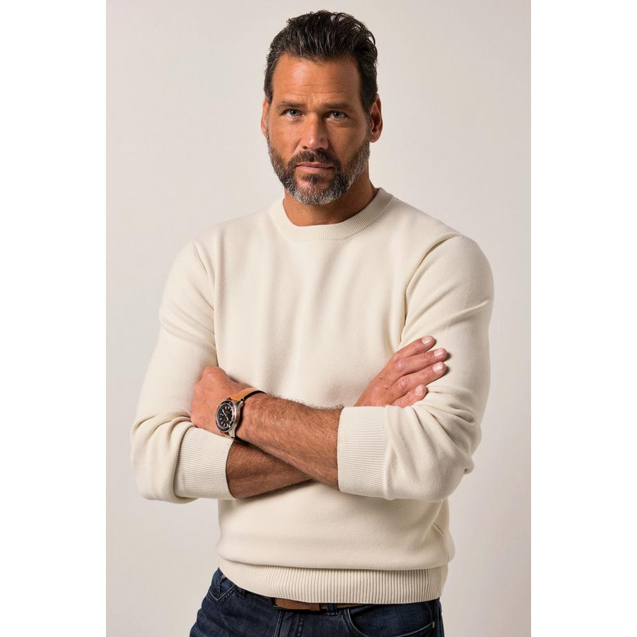 JP1880 Elastischer Strick Rundhals Pullover  