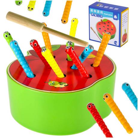 Pricenet  Magnetischer Raupenapfel aus Holz 