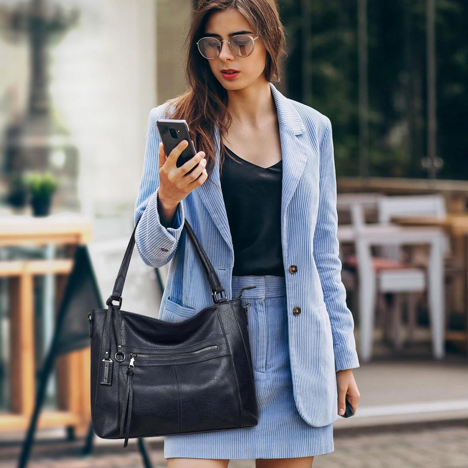 Only-bags.store 2-teiliges Handtaschen Set mit Umhängetasche und Geldbörse  