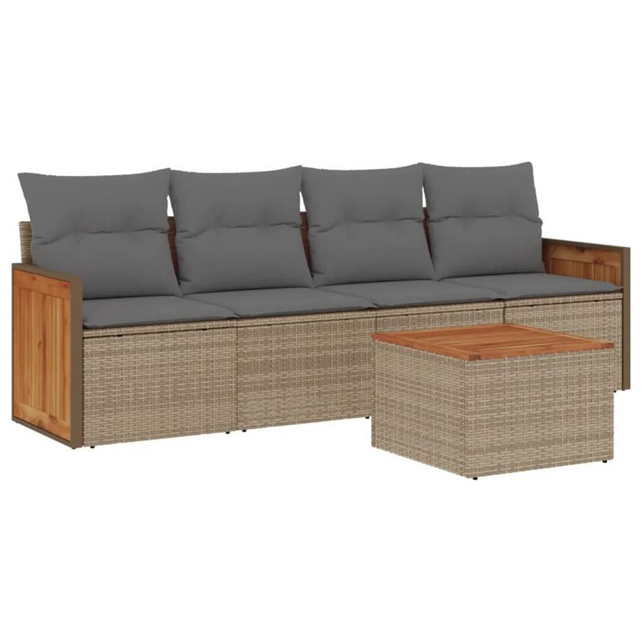 set divano da giardino Polirattan