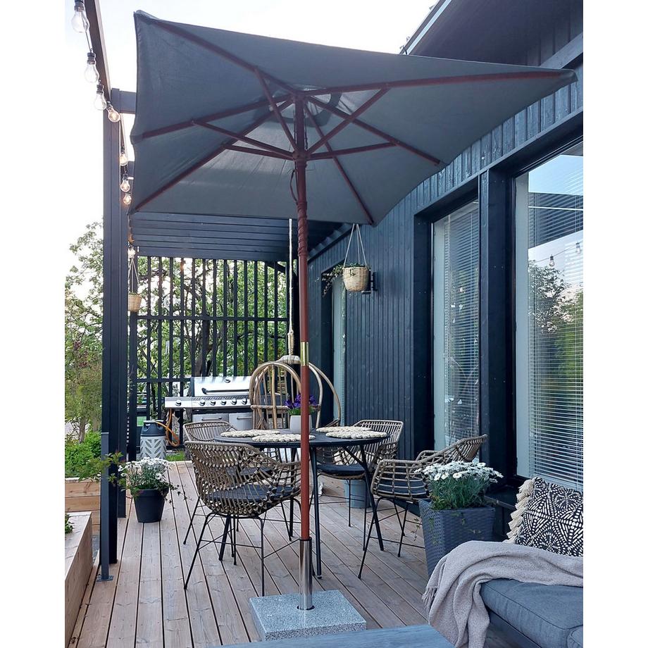 Beliani Parasol de jardin en Tissu FLAMENCO  