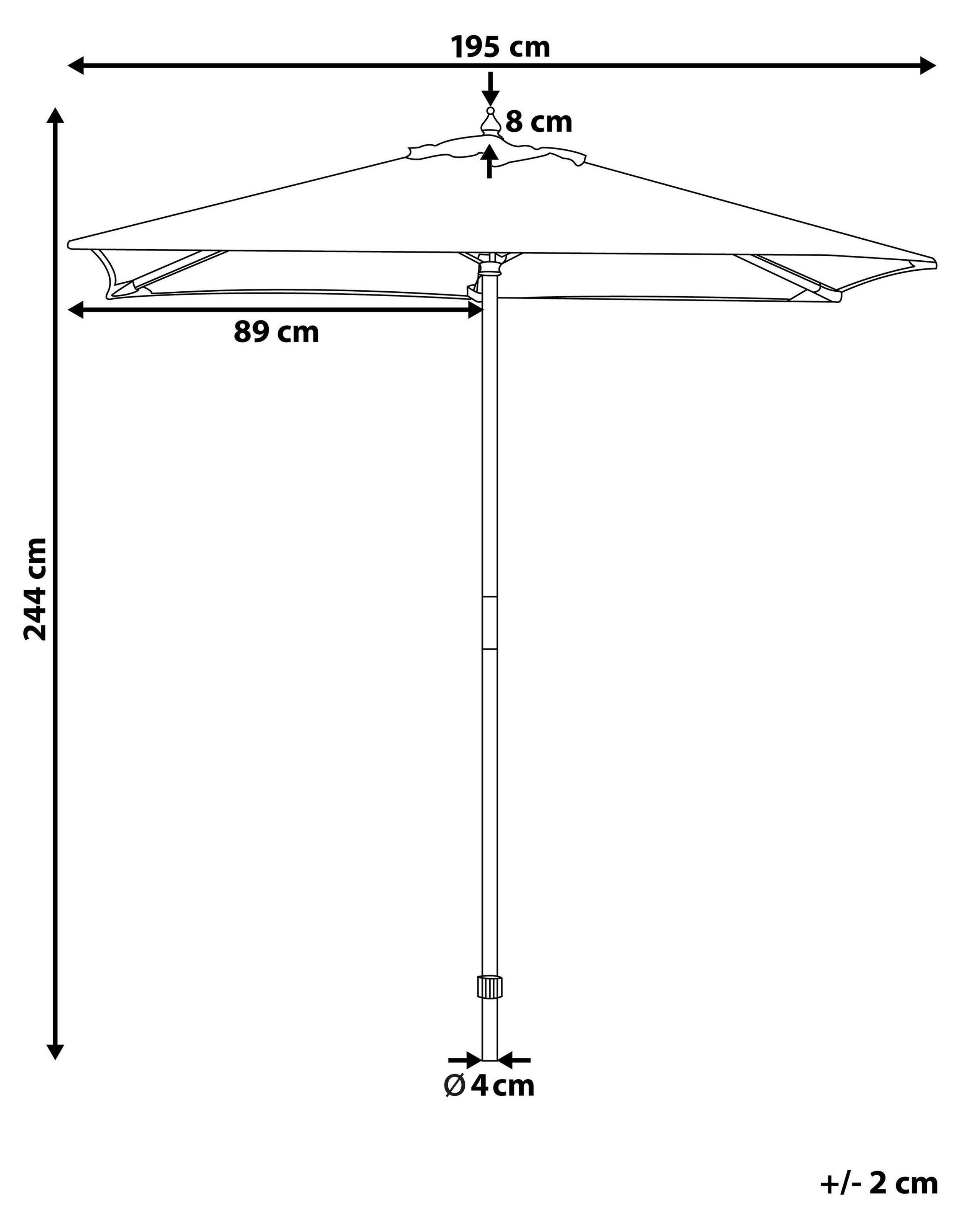 Beliani Marktschirm aus Polyester FLAMENCO  