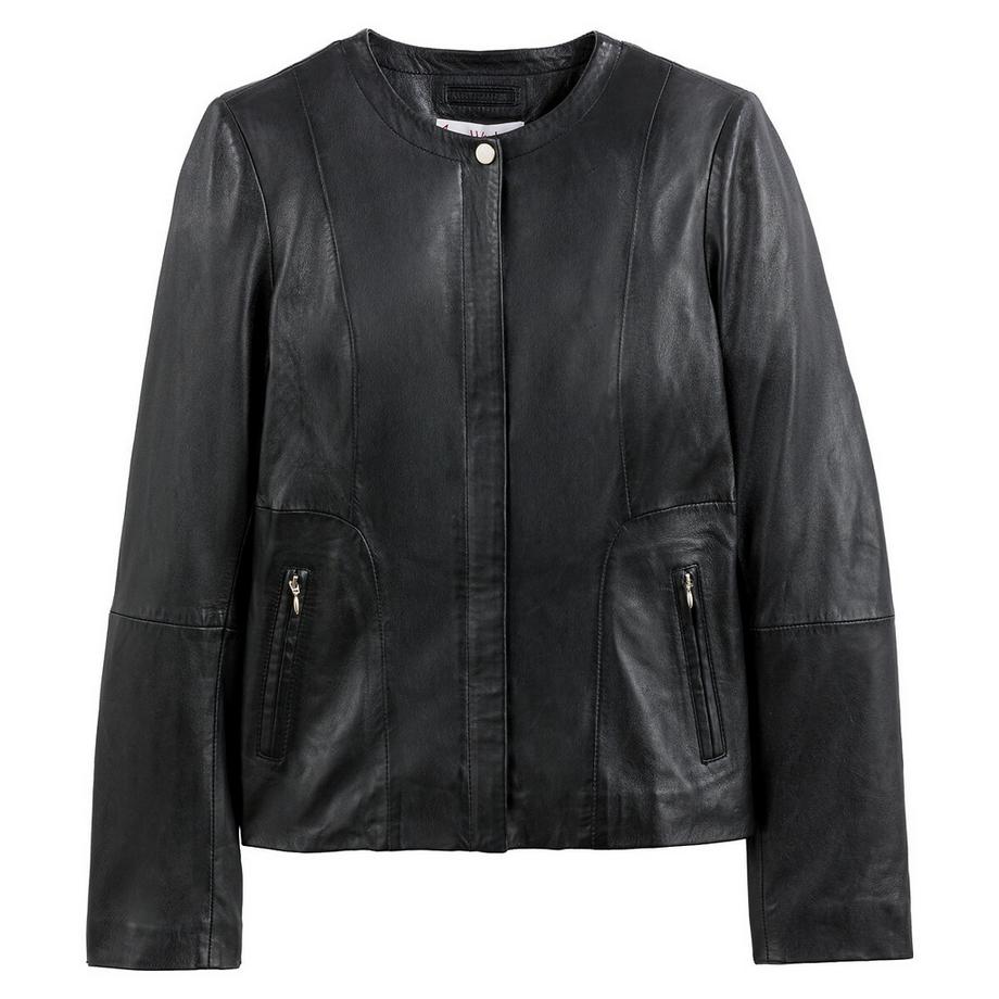 La Redoute Collections Blouson court en cuir de mouton  