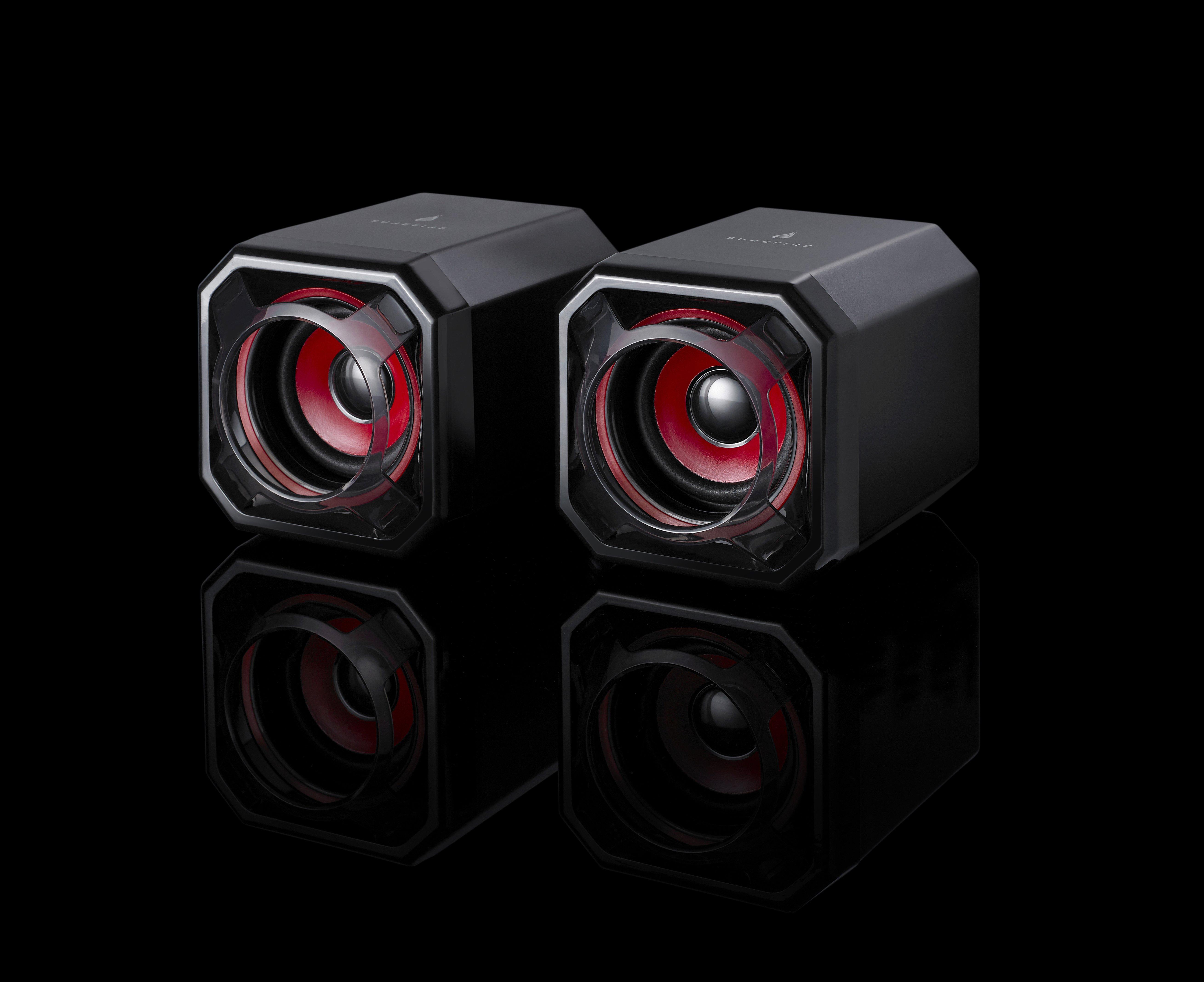 Surefire Gaming  SureFire Gator Eye Lautsprecher Schwarz, Rot Kabelgebunden 2,5 W 