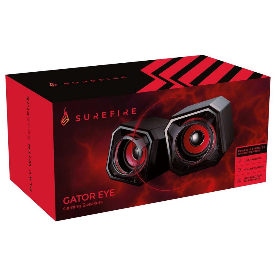 Surefire Gaming  Gator Eye altoparlante Nero, Rosso Cablato 2,5 W 