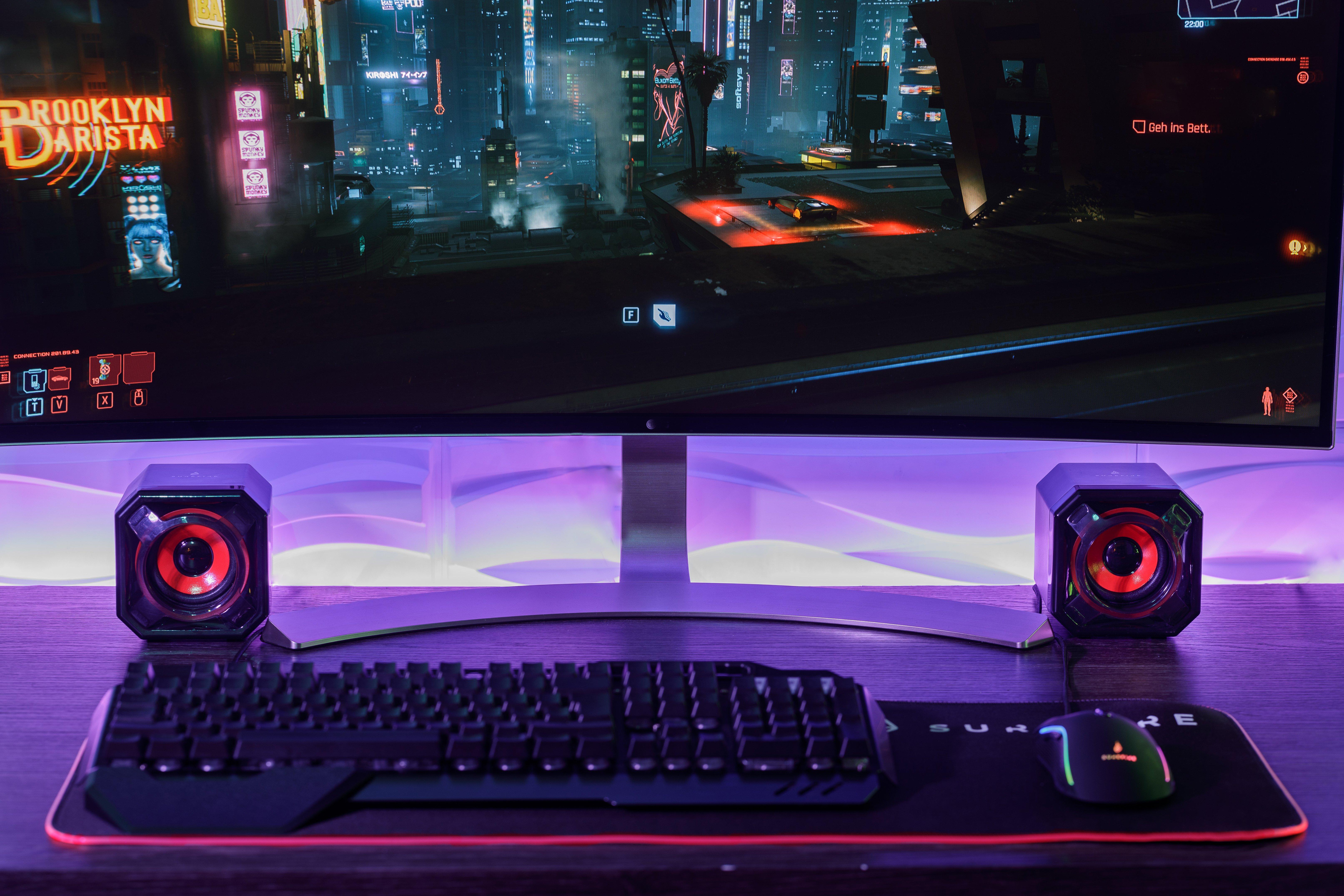 Surefire Gaming  SureFire Gator Eye Lautsprecher Schwarz, Rot Kabelgebunden 2,5 W 