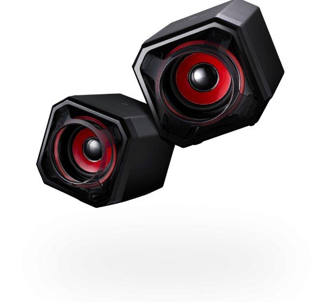 Surefire Gaming  Gator Eye haut-parleur Noir, Rouge Avec fil 2,5 W 